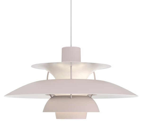 Závěsná svítidlo Louis Poulsen, PH 5, stmívatelné, Šedá, Obývací pokoj, Kov, Design