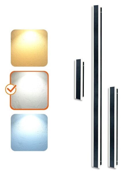 LED Venkovní nástěnné svítidlo MIRANA S LED/8W/230V 4000K IP44 30 cm černá