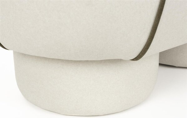 White Label Bílá čalouněná lavice MARINA 78 cm