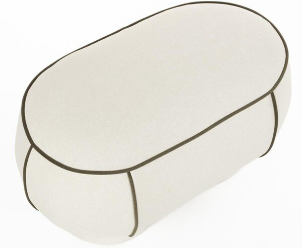 White Label Bílá čalouněná lavice MARINA 78 cm