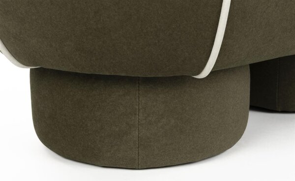 White Label Zelená čalouněná lavice MARINA 78 cm