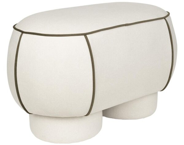 White Label Bílá čalouněná lavice MARINA 78 cm