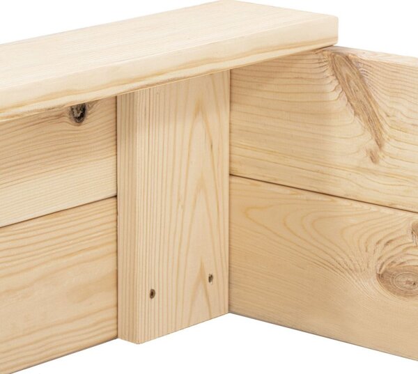 Dětské pískoviště s lavičkami 98x94 cm DECHLAND Basic 98A přírodní
