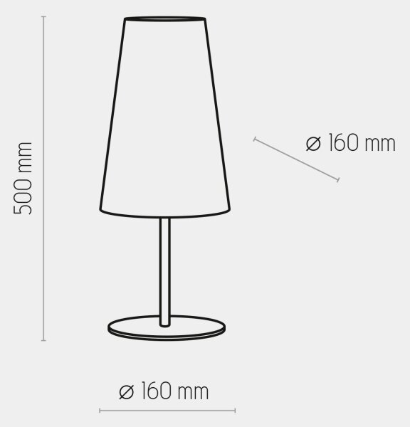 Stolní lampa UMBRELLA 1xE27/15W/230V modrá