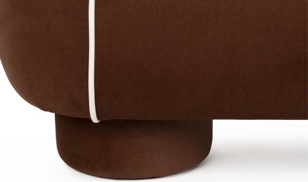 White Label Tmavě červená čalouněná lavice MARINA 121 cm