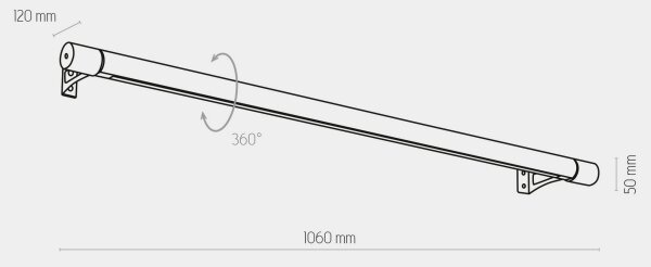 LED Nástěnné svítidlo ROLLO LED/30W/230V dřevo