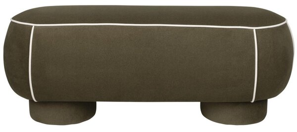 White Label Zelená čalouněná lavice MARINA 121 cm