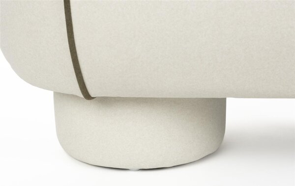 White Label Bílá čalouněná lavice MARINA 121 cm