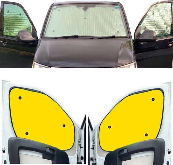Kompletní sada žaluzií do oken kompatibilní s modely (2007-2010), včetně žaluzie do zadního okna, barva: žlutá