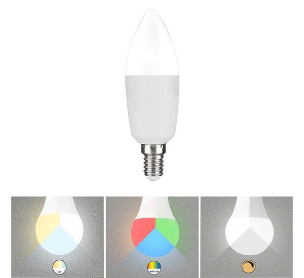 Rabalux 1980 - LED RGB Stmívatelná žárovka C37 E14/5W/230V Wi-Fi 3000-6500K