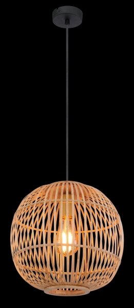 Globo 15368H - Lustr na lanku HILDEGARD 1xE27/60W/230V bambus