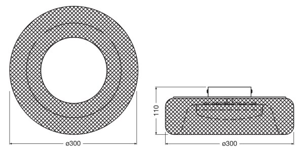 Osram - LED Stropní svítidlo DECOR MESH LED/18,5W/230V pr. 30 cm černá