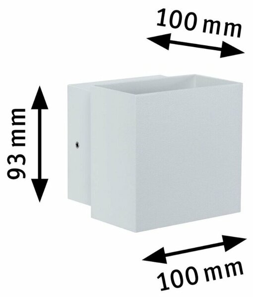 Paulmann nástěnné svítidlo LED Cybo hranaté 2x3W bílá 100x100mm 180.03 P 18003