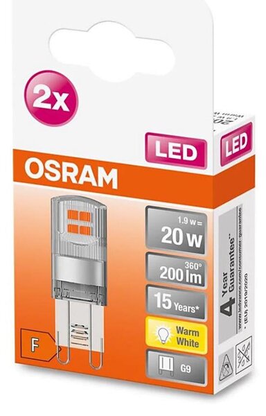 SADA 2x LED Žárovka G9/1,9W/230V 2700K - Osram