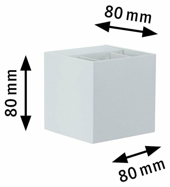 Paulmann nástěnné svítidlo LED Cybo hranaté 2x3W bílá 80x80mm 180.01 P 18001