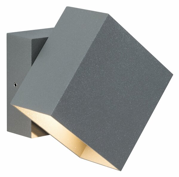 Paulmann nástěnné svítidlo LED Cybo hranaté 2x3W šedá 100x100mm 180.02 P 18002