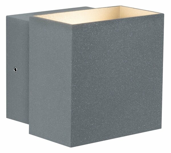 Paulmann nástěnné svítidlo LED Cybo hranaté 2x3W šedá 100x100mm 180.02 P 18002