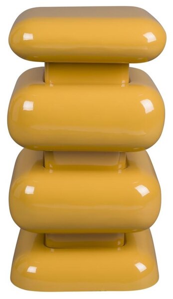 Dutchbone Žlutý kovový odkládací stolek STUBBY 49 cm
