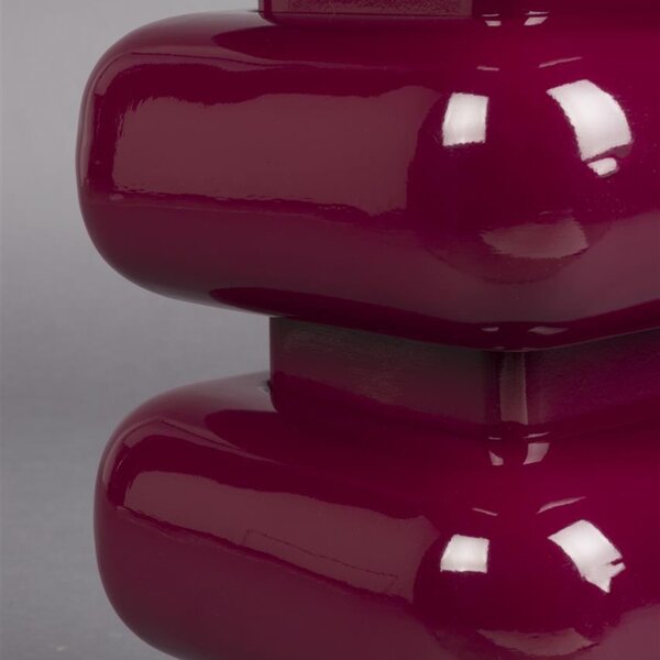 Dutchbone Bordově červený kovový odkládací stolek STUBBY 49 cm