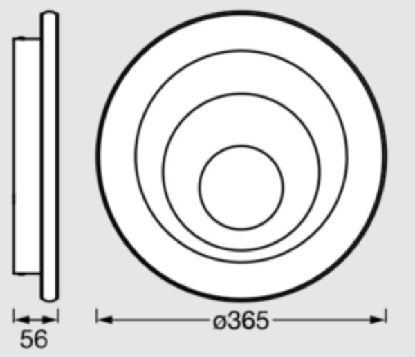 Osram - LED Stropní svítidlo ORBIS SPIRAL LED/38W/230V pr. 36,5 cm bílá