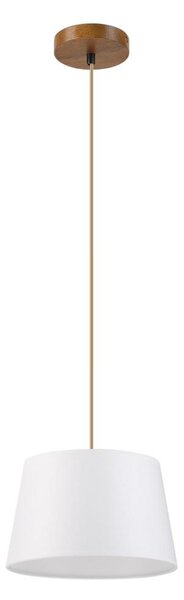 Lustr na lanku AIDA 1xE27/60W/230V pr. 25 cm dub/hnědá/bílá
