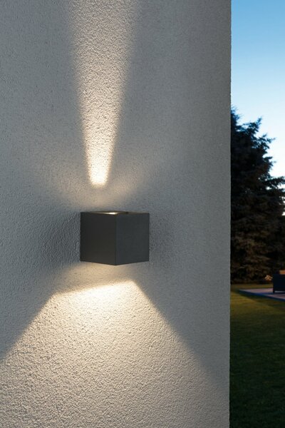 Paulmann nástěnné svítidlo LED Cybo hranaté 2x3W šedá 80x80mm 180.00 P 18000