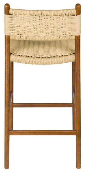 Dutchbone Hnědá dřevěná barová židle CECILE 68 cm