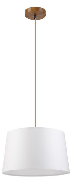 Lustr na lanku AIDA 1xE27/60W/230V pr. 35 cm dub/hnědá/bílá