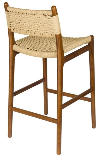 Dutchbone Hnědá dřevěná barová židle CECILE 68 cm