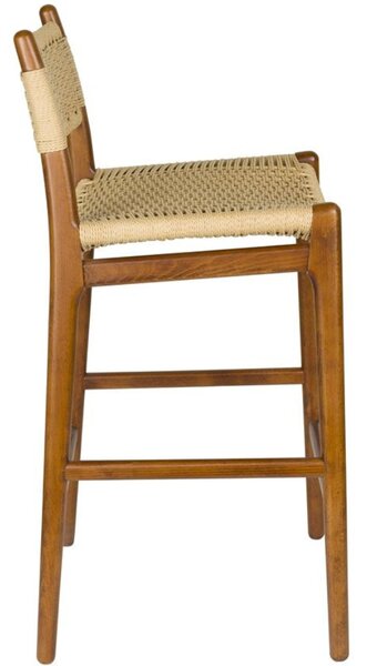 Dutchbone Hnědá dřevěná barová židle CECILE 68 cm