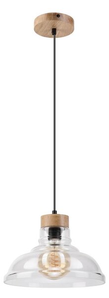 Lustr na lanku SINGLE 1xE27/60W/230V pr. 28 cm dub