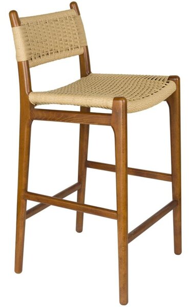 Dutchbone Hnědá dřevěná barová židle CECILE 68 cm
