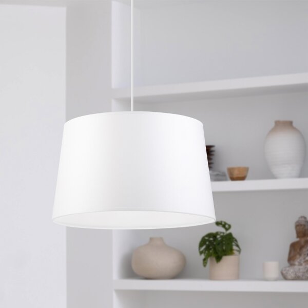 Lustr na lanku AIDA 1xE27/60W/230V pr. 35 cm dub/bílá
