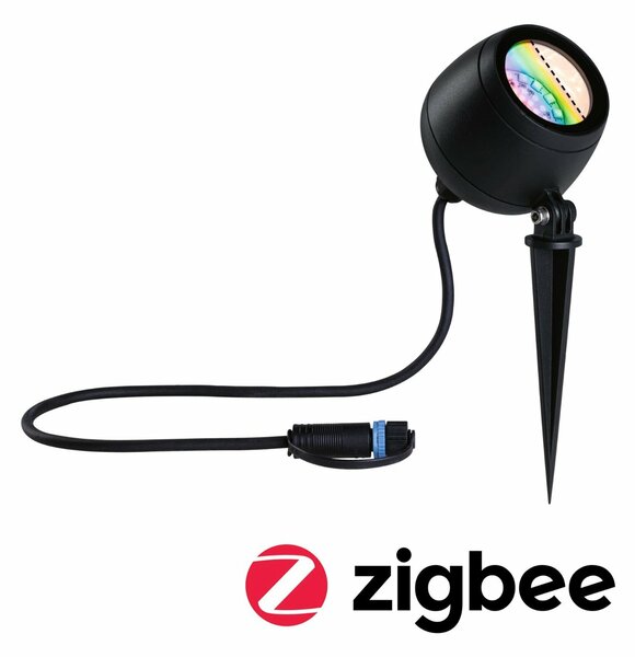PAULMANN Plug & Shine LED bodové zahradní světlo Smart Home Zigbee Kikolo IP65 RGBW+ 6,2W antracit 947.69