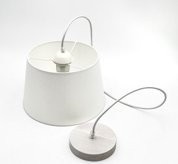 Lustr na lanku AIDA 1xE27/60W/230V pr. 25 cm dub/bílá