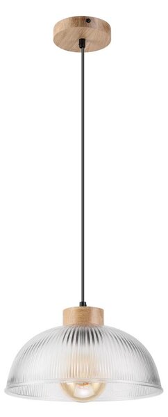 Lustr na lanku PIA 1xE27/60W/230V pr. 30 cm dub