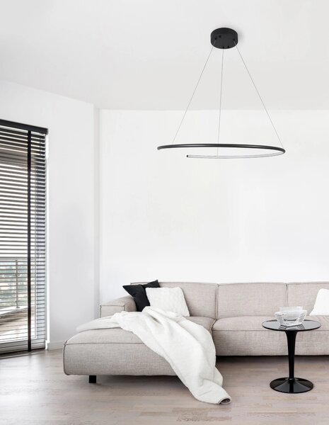 LED lustr Breda 70 černé – Černá