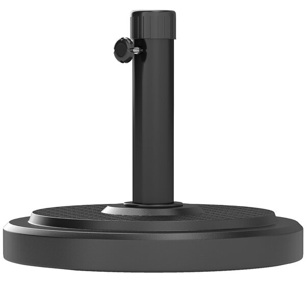 Podstavec pro slunečník Outsunny, venkovní základna pro slunečník, pro sloupy Ø 38 a 48 mm, hmotnost 22 kg, kovový podstavec pro slunečník na zahradní