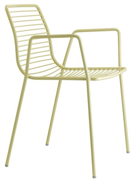 SCAB Zelená kovová zahradní židle Summer s područkami