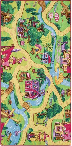 Breno Kusový koberec FAIRY TALE 27 - pohádková silnice, 95x200 cm, Vícebarevné