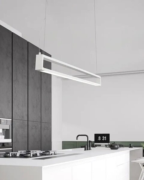 LED lustr Line – Bílá