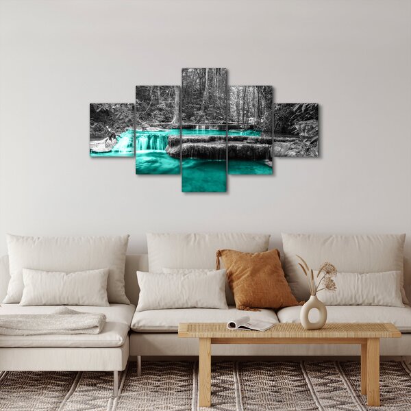 Obraz - Zimní řeka (125x70 cm)