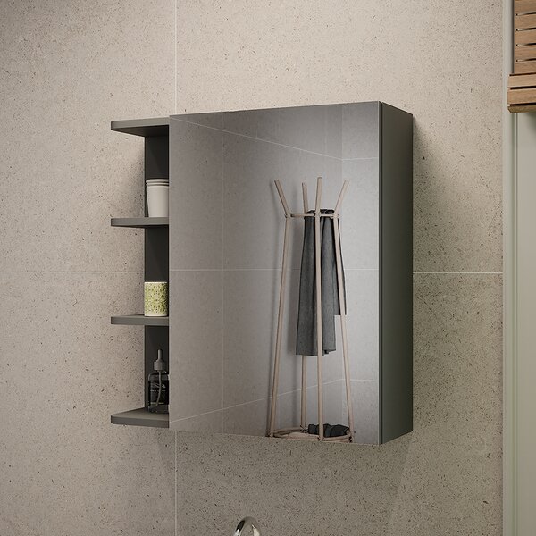 Zrcadlová skříňka Vicco Fynn Antracit 62 x 64 cm, Model 54356