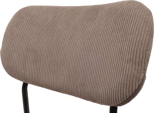 Sada 6 jídelních židlí HWC-O26, kuchyňská židle čalouněná židle, kord (330g/m²) látka/textil kov taupe