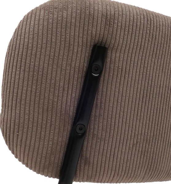 Sada 6 jídelních židlí HWC-O26, kuchyňská židle čalouněná židle, kord (330g/m²) látka/textil kov taupe