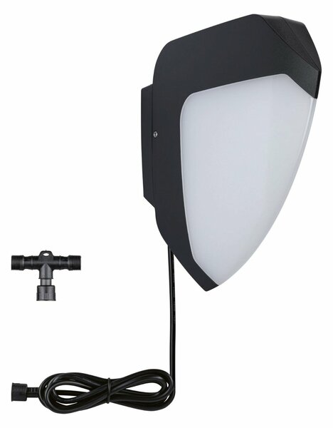 PAULMANN Park + Light LED venkovní nástěnné svítidlo Ikosea IP44 50x203mm 3000K 5,6W 12V antracit umělá hmota