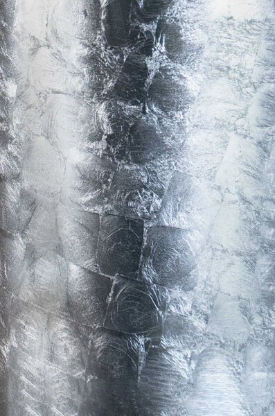 Luxusní květináč SOLERIO, sklolaminát, výška 120 cm, stříbrný lesk