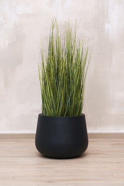 Květináč GIRAR, sklolaminát, výška 27 cm, antracit