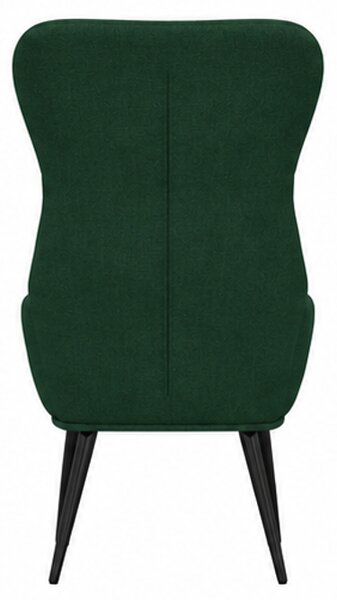 Relaxační křeslo, odpočinkové, dřevo/kov/textil, 96x68x79 cm, nohy černé/tmavě zelená, Dekorino KR20260059