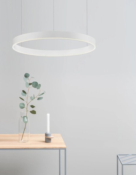 LED lustr Motif 60 bílé stmívatelné – Bílá